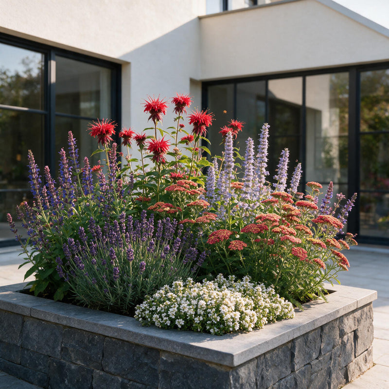 Green boutiQ - Borderpakket - Geurend - 6 Vaste planten - 1 m2 - Diversen kleuren - Weinig Onderhoud - Pot 11cm
