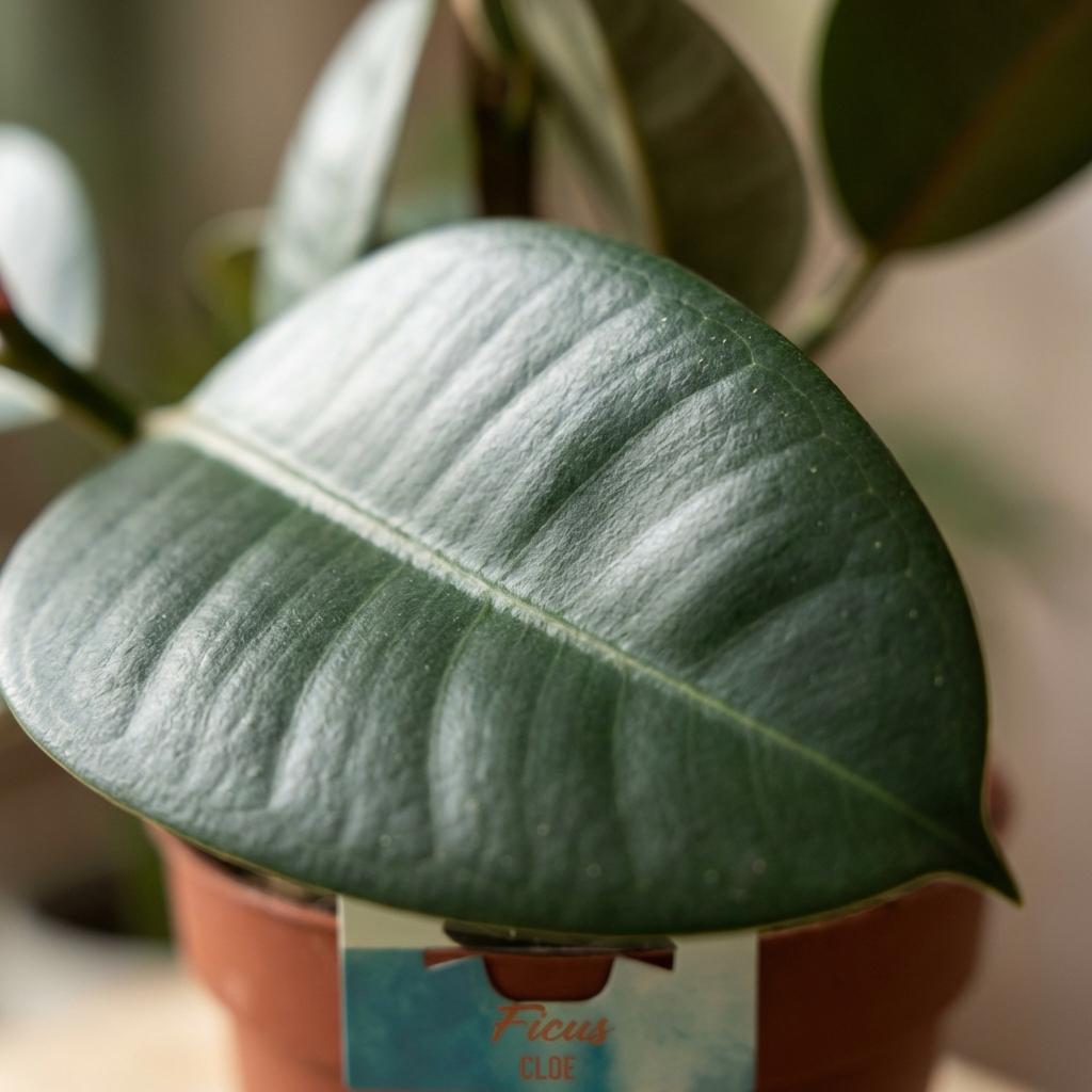 Green boutiQ - Plante d'intérieur - Plante en caoutchouc - Ficus Elastica Cloe - Vert - Peu d'entretien - 1 plante - Pot 19cm - Hauteur 65cm