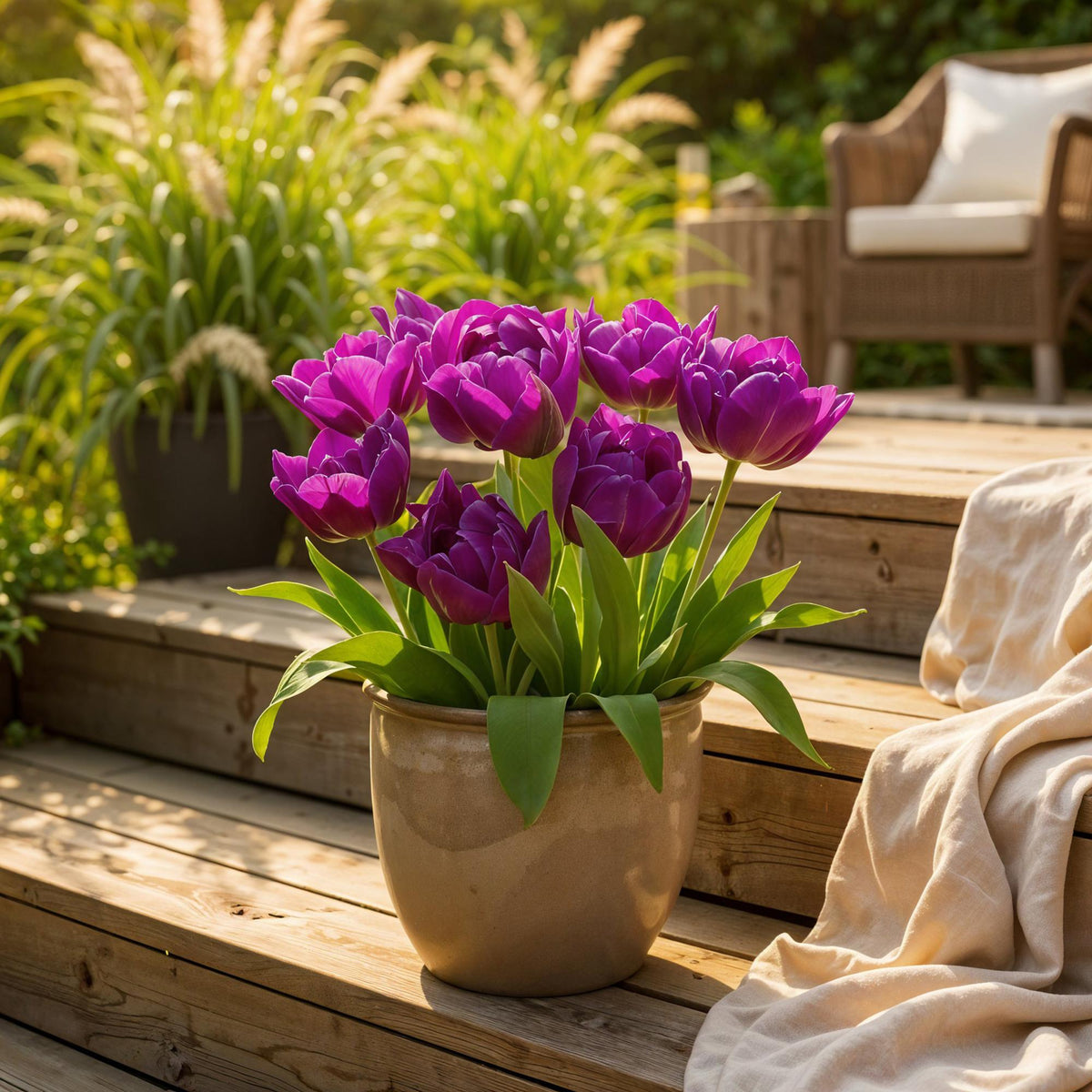 Green boutiQ - Bloembollen - Tulp Double Lilac - Kleur Paars - 50 stuks - Bolmaat 11/12 - XXL Pack