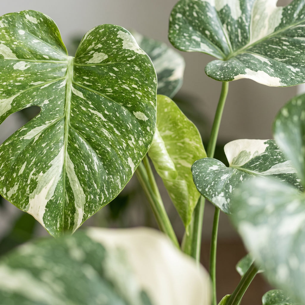 Monstera Creme Brulee - Monstera Creme Brulee - Green - Cream - Tropical - Ø6cm - ↕14cm