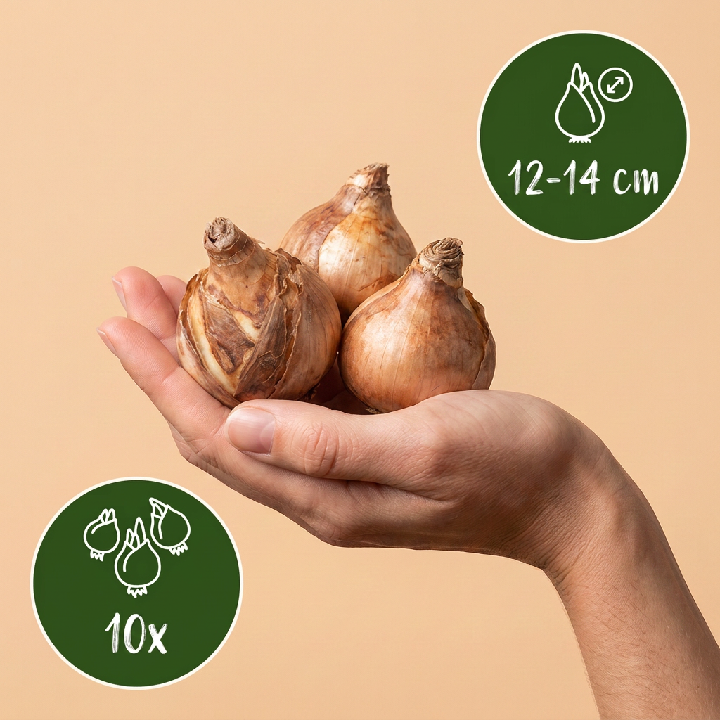 Green boutiQ - Bloembollen - Narcis Double mix - Kleur Geel en Wit - 10 stuks - Bolmaat 12/14 - XXL Pack - foto 3