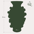 Vase pierre M - H38 L24 - Vert pistache - Mandarine