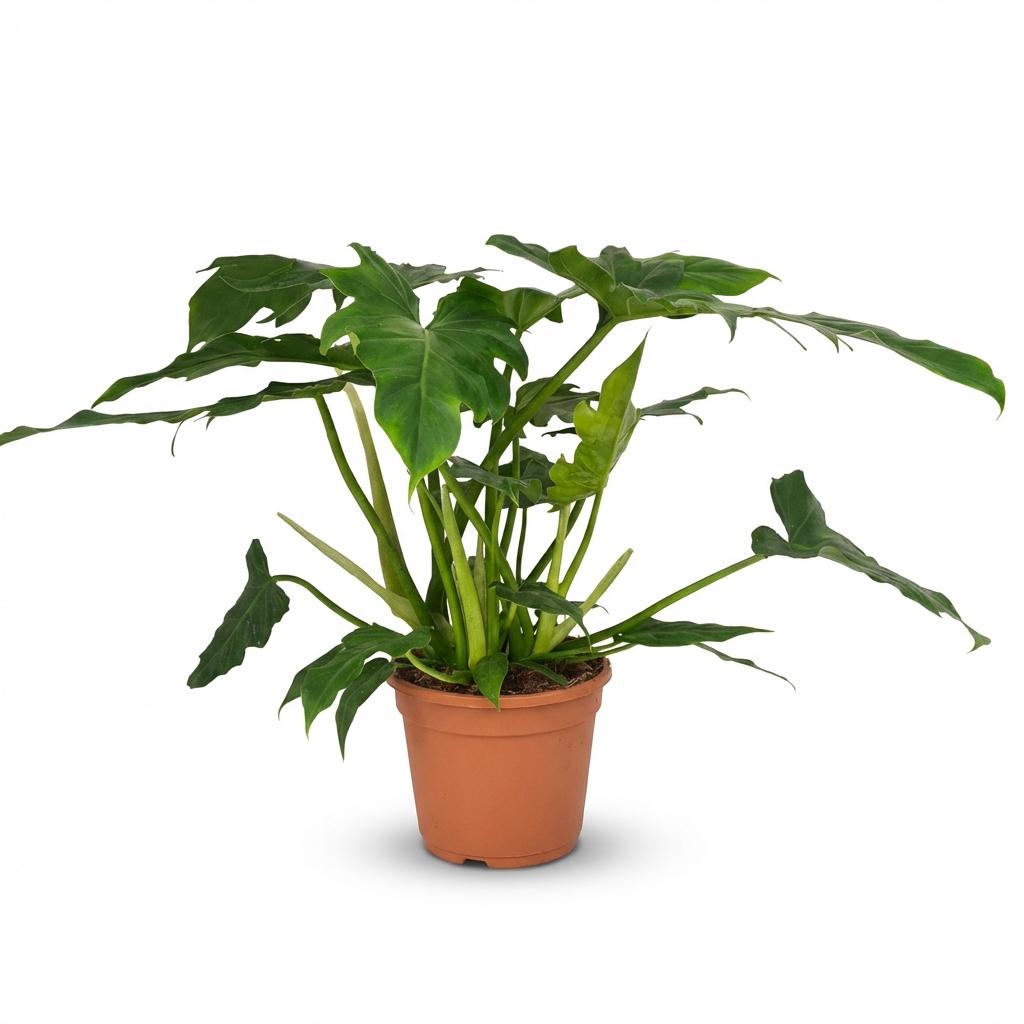 Green boutiQ - Plante d'intérieur - Philodendron - Philodendron Lacerum - Vert - Entretien facile - 1 plante - Pot 19cm - Hauteur 65cm