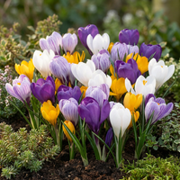 60x Crocus Large Flowering Mix - Grootbloemige krokus mix - Diversen - Voorjaarsbloeier - Bolmaat 7/8
