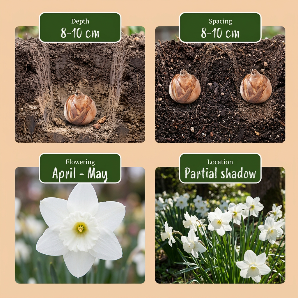 60x Narcissus Triandrus Thalia - Engelennarcis - Wit - Voorjaarsbloeier - Bolmaat 10/12