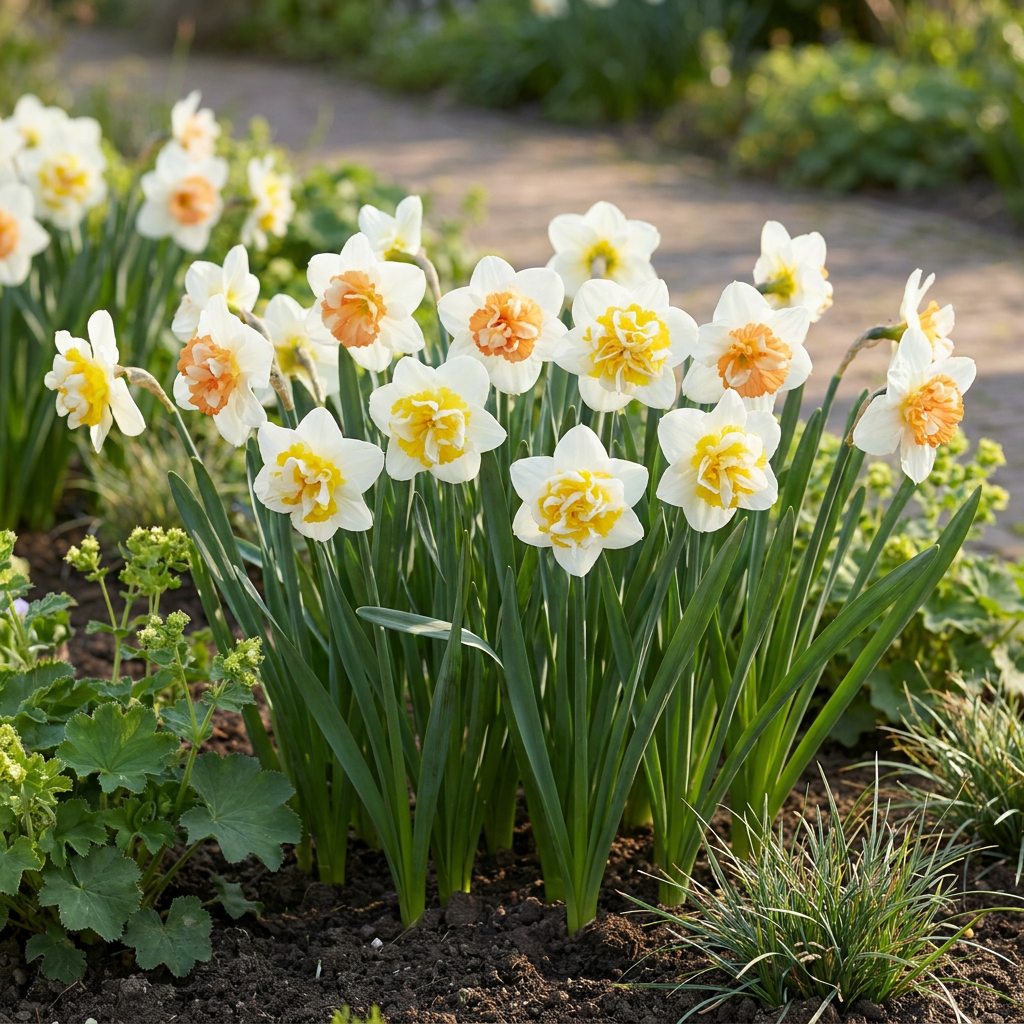 40x Narcis Macaron Bloss - Narcissus Macaron Bloss - Wit en Geel - Voorjaarsbloeier - Bolmaat 12/14