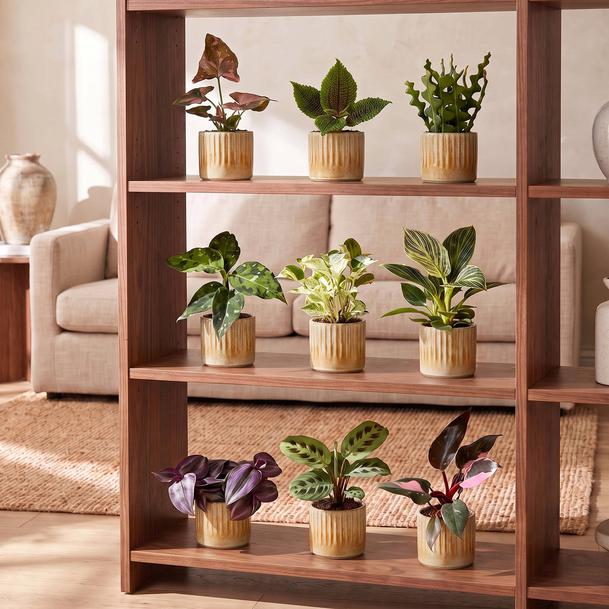 9x Baby Plants Surprise Box - Baby Plants Surprise Box - Various colours - Tropical - incl. Linnea Honey - Ø6cm - ↕5-15cm