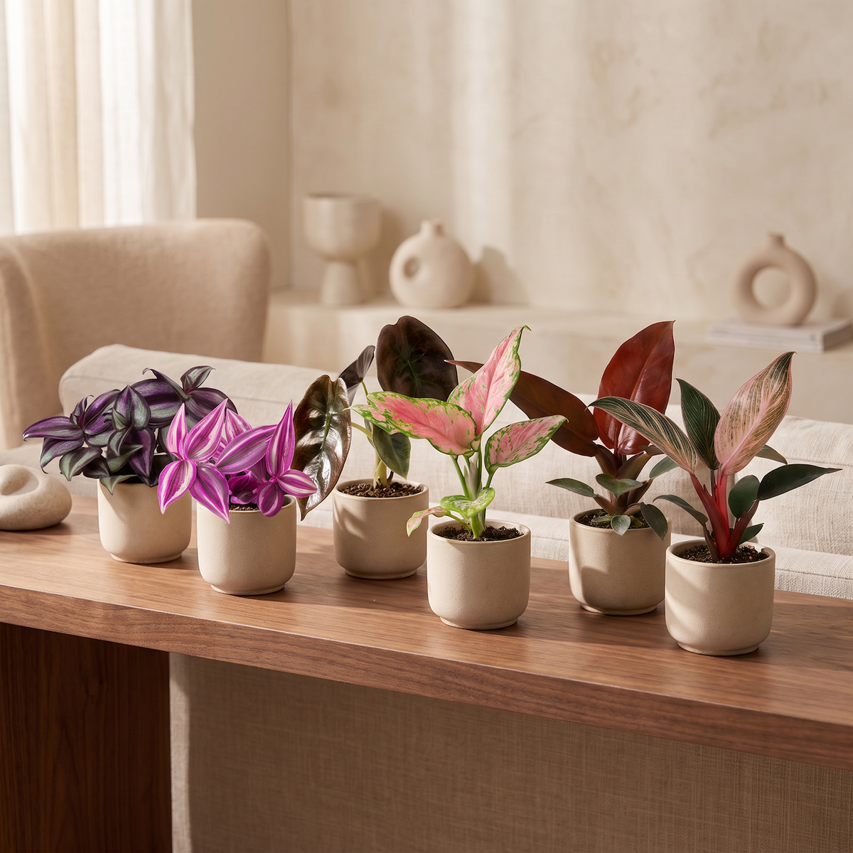 6x Baby Paradise Mix - Various colours - Tropical - Ø6cm - ↕10-15cm