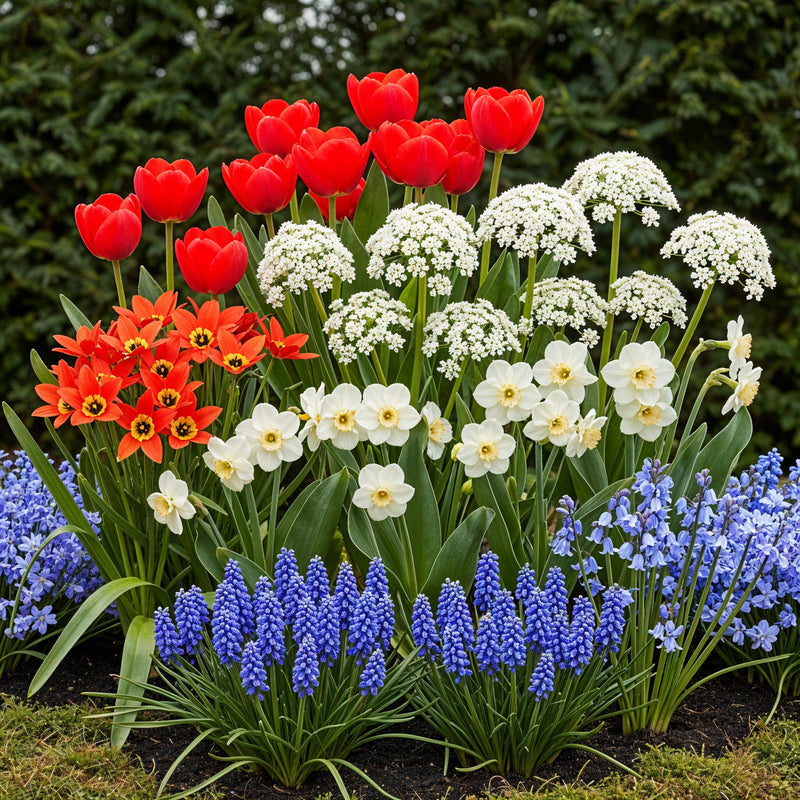 Green boutiQ - Bloembollen - Bulbs From Holland - Diversen Kleuren - 125 stuks - Gift Verpakking