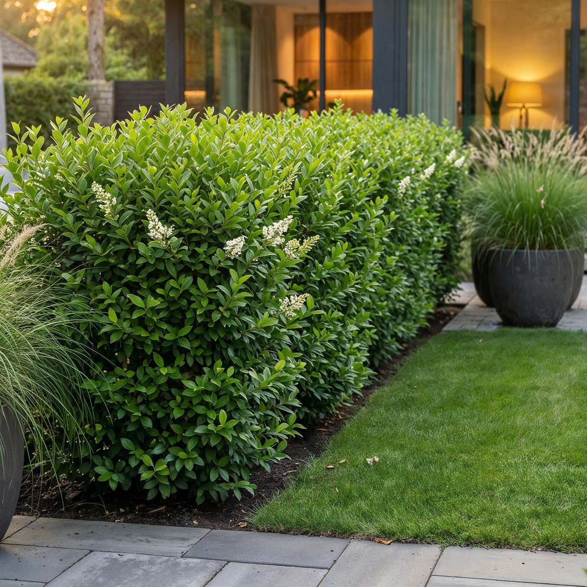 Green boutiQ - 40x Ligustrum ovalifolium - Gewone Liguster - Haagplanten - Groenblijvend - Groen - Pot 9cm - Hoogte 35-45cm