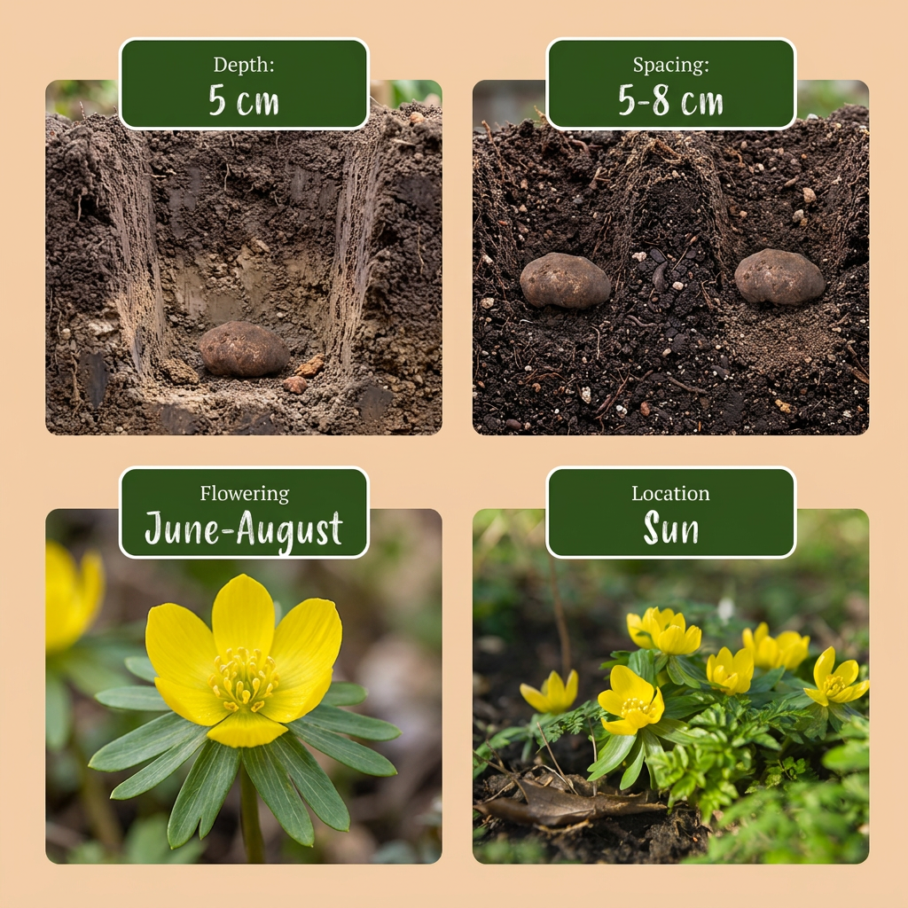 50x Eranthis Cilicica - Cilicisch winterakoniet - Geel - Voorjaarsbloeier - Bolmaat 4/5