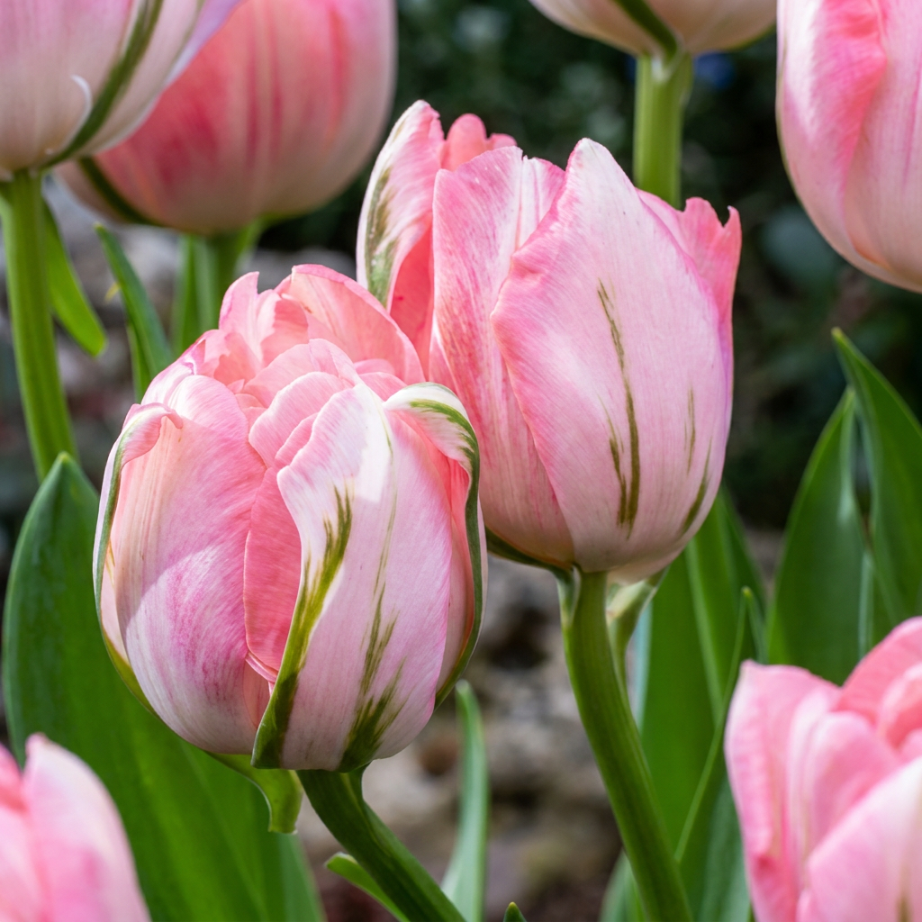 96x Tulipa Double Pink - Dubbele roze tulp - Roze - Voorjaarsbloeier - Bolmaat 11/12