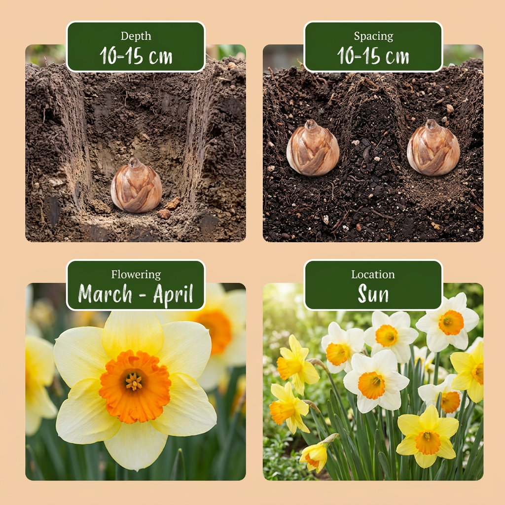 120x Narcissus large Cupped mix - Grootbloemige narcis mix - Geel en Wit - Voorjaarsbloeier - Bolmaat 12/14