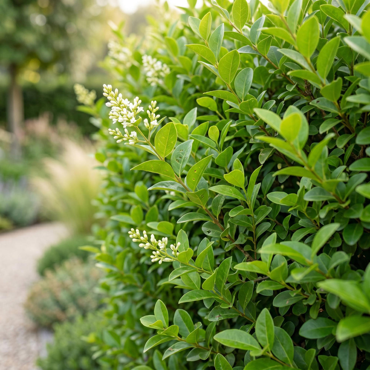 Green boutiQ - 40x Ligustrum ovalifolium - Troène commun - Plantes de haie - Persistant - Vert - Pot 9cm - Hauteur 35-45cm