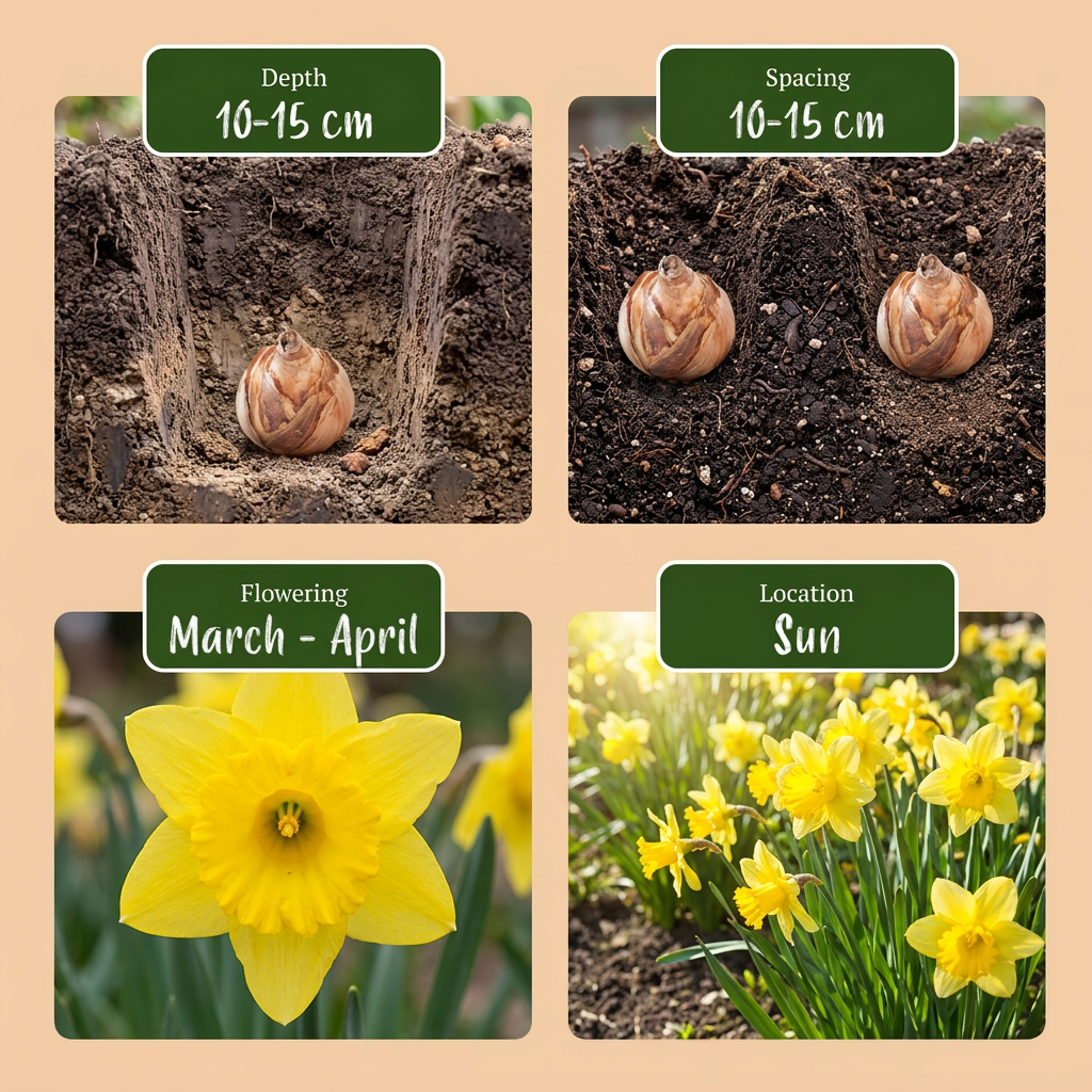 280x Narcissus Yellow - Gele narcis - Geel - Voorjaarsbloeier - Bolmaat 10/12