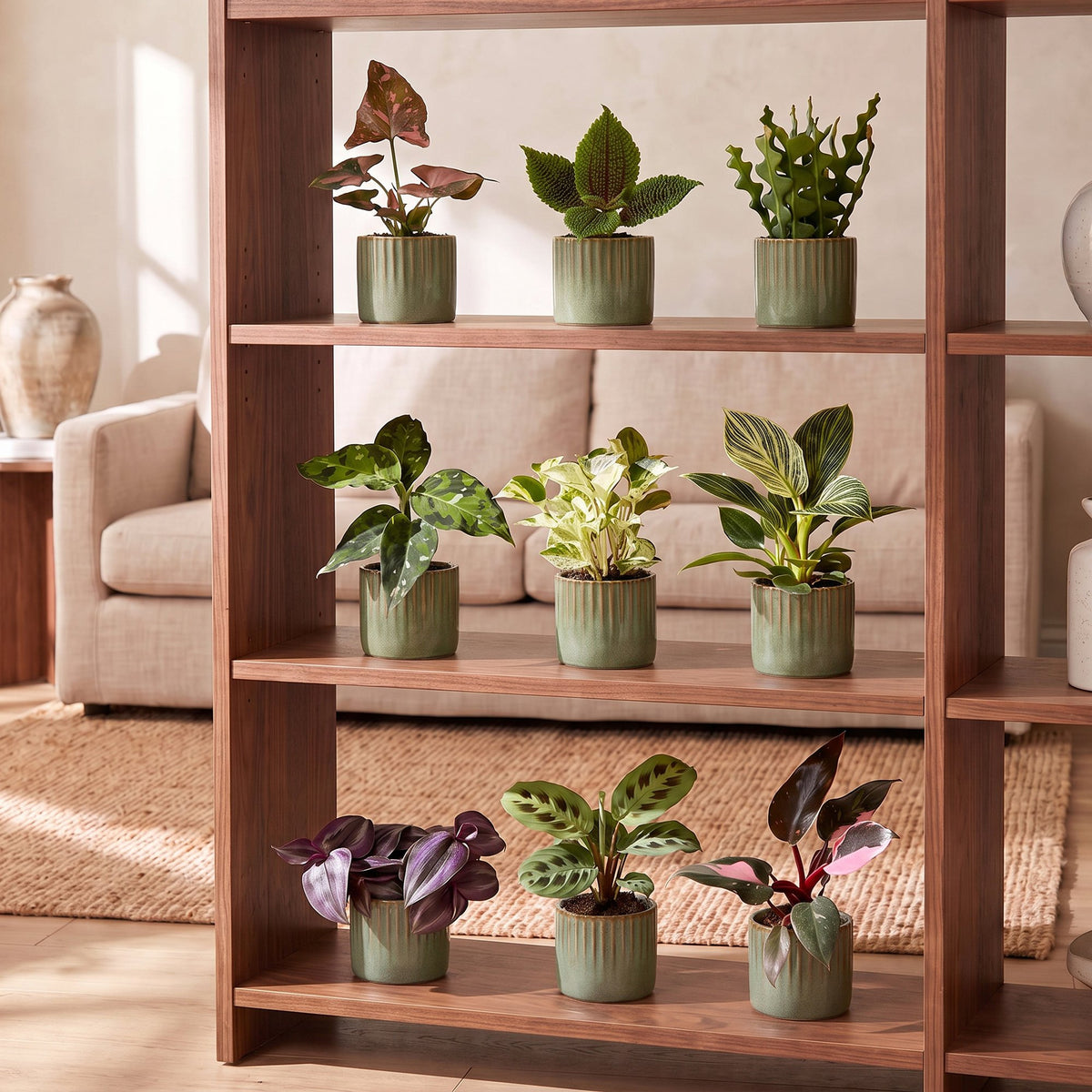 9x Baby Plants Surprise Box - Baby Plants Surprise Box - Various colours - Tropical - incl. Linnea Olive - Ø6cm - ↕5-15cm