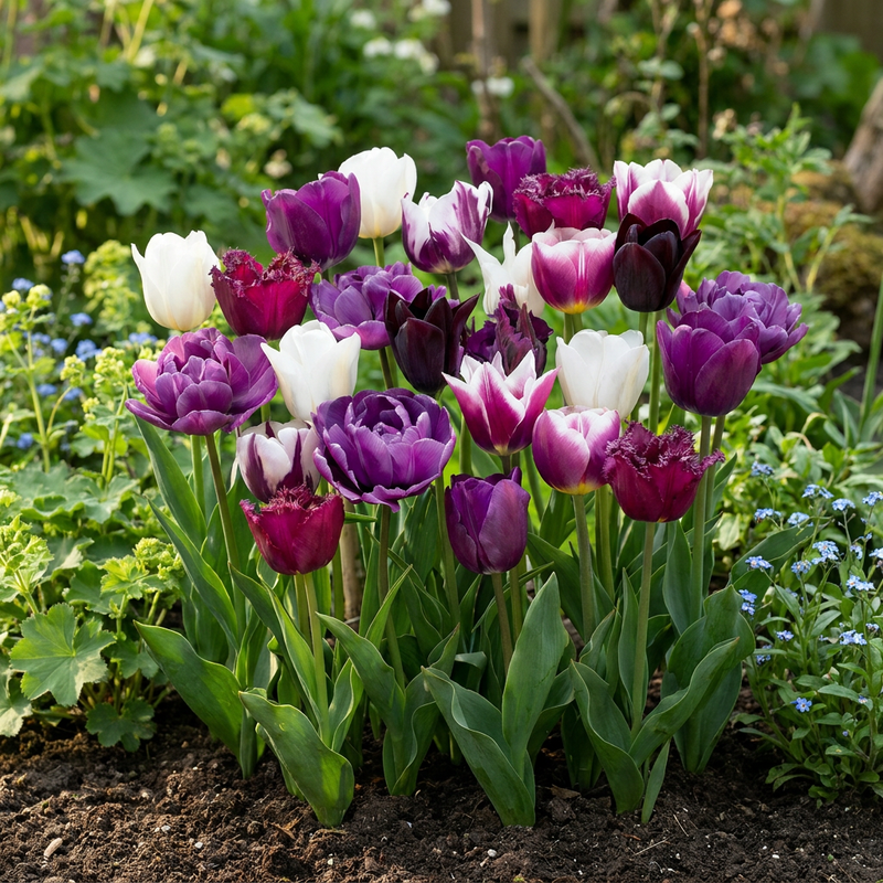 Green boutiQ - Bloembollen - Tulp Blueberry mix - Diversen Kleuren - 12 stuks - Bolmaat 11/12 - XXL Pack - foto 2