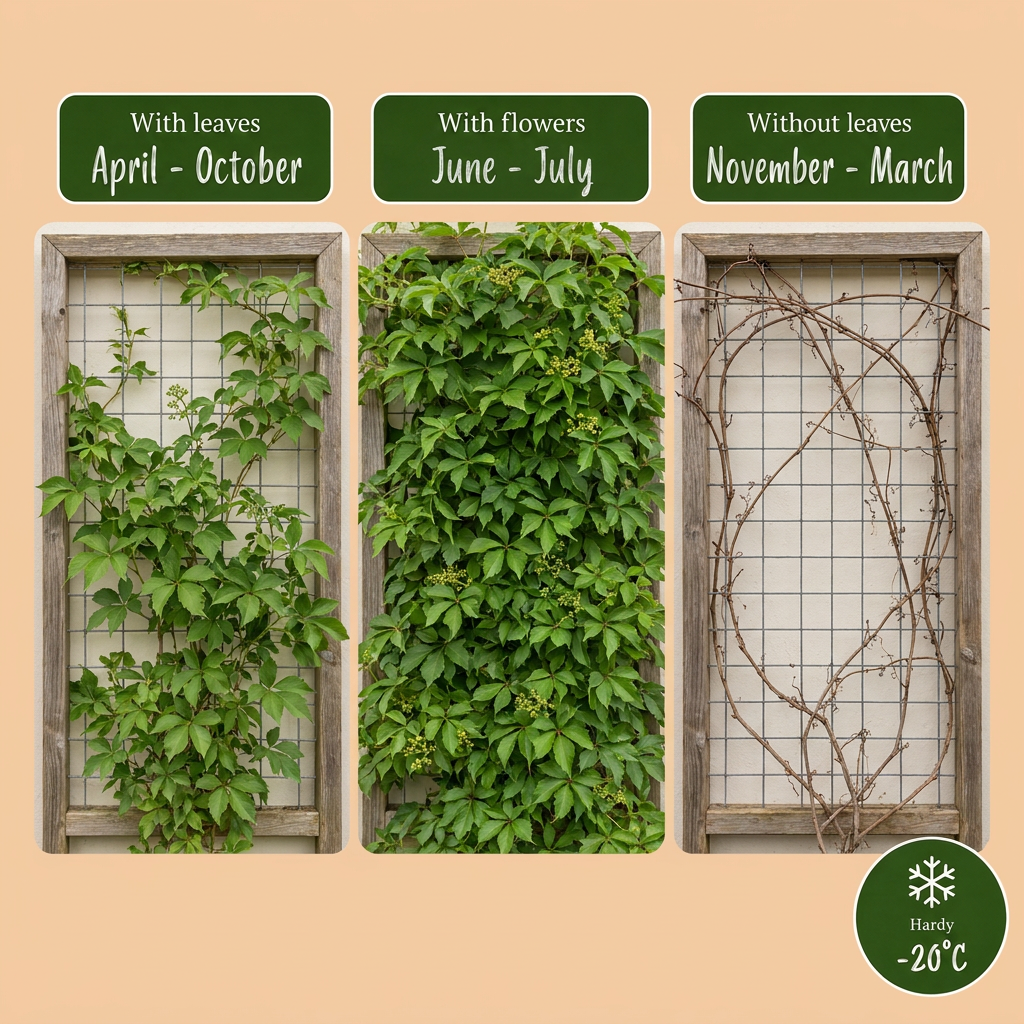 6x Parthenocissus quin. 'Engelmannii' - Engelmann ivy - Yellow - Green - Climber - Ø9cm - ↕35cm