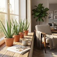 Aloë Vera - 4 Stuks - Ø 10,5 cm - Hoogte: 35 - 40cm