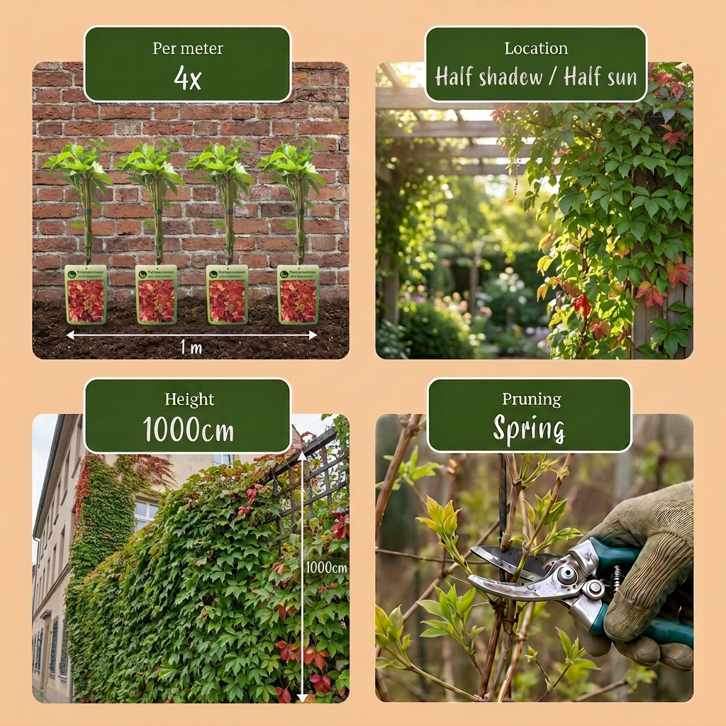 Parthenocissus quin. 'Engelmannii' - Engelmann ivy - Yellow - Green - Climber - Ø9cm - ↕35cm