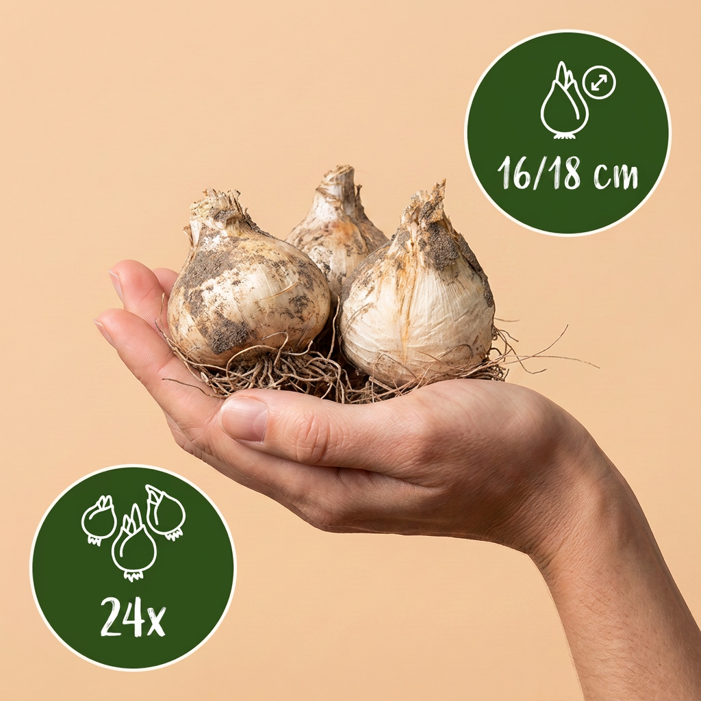 24x Allium Mount Everest - Sierui - Wit - Zomerbloeier - Bolmaat 16/18