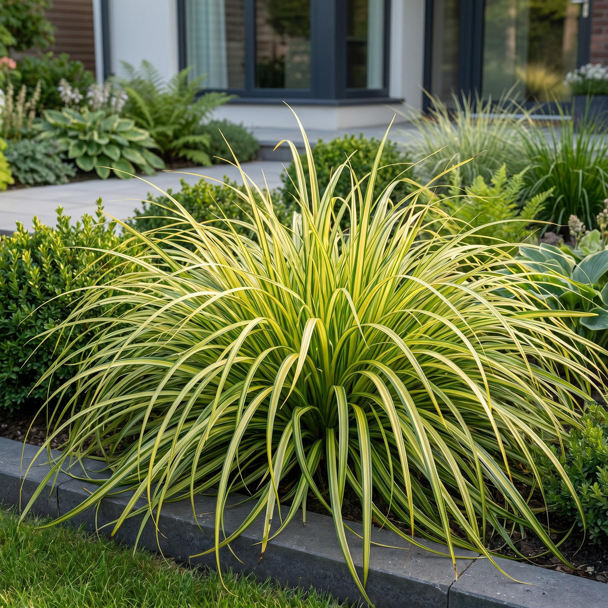 Green boutiQ - Gräser - Carex oshimensis Evergold - Japan-Segge - Immergrün - Gelb-Grün - 24 Pflanzen - Topf 11cm - Höhe 15-25cm