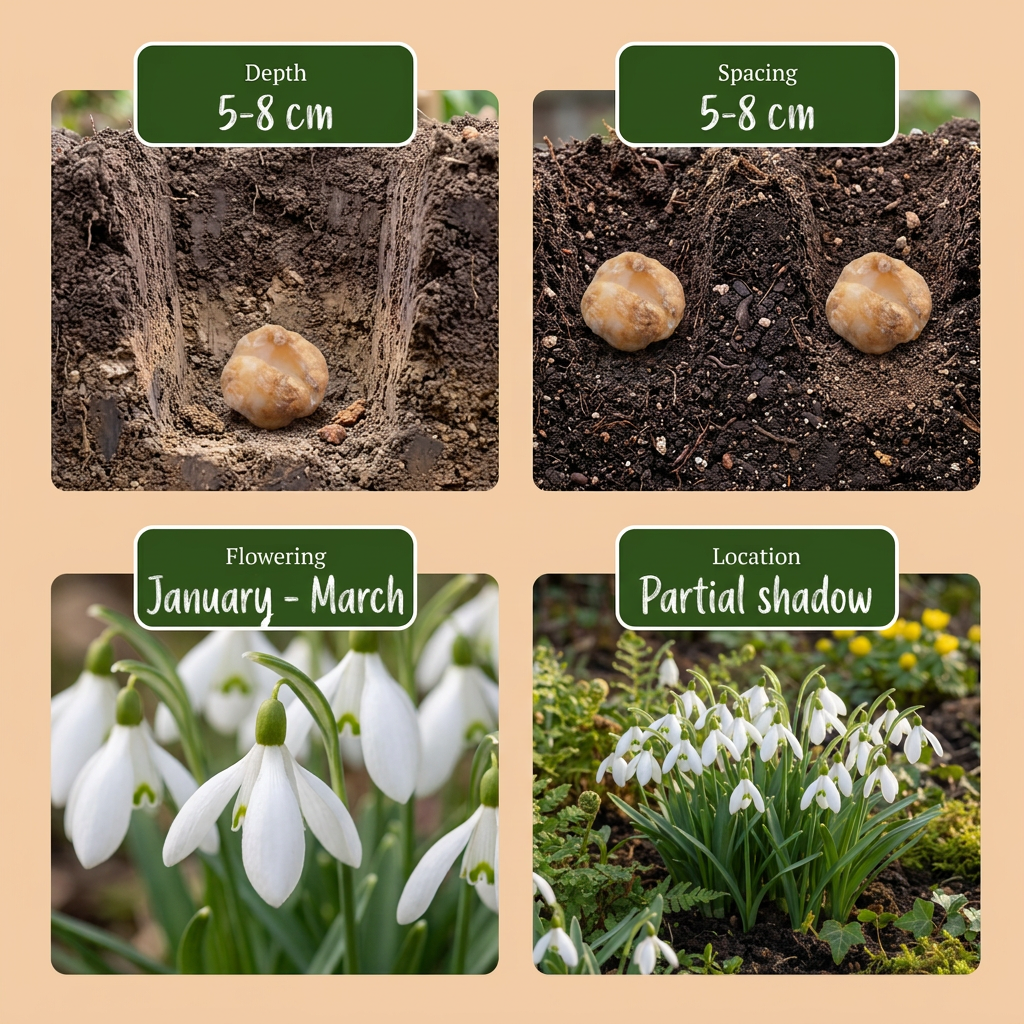 Green boutiQ - Bloembollen - Galanthus Elwesii - Kleur Wit - 25 stuks - Bolmaat 5/6 - XXL Pack - foto 4