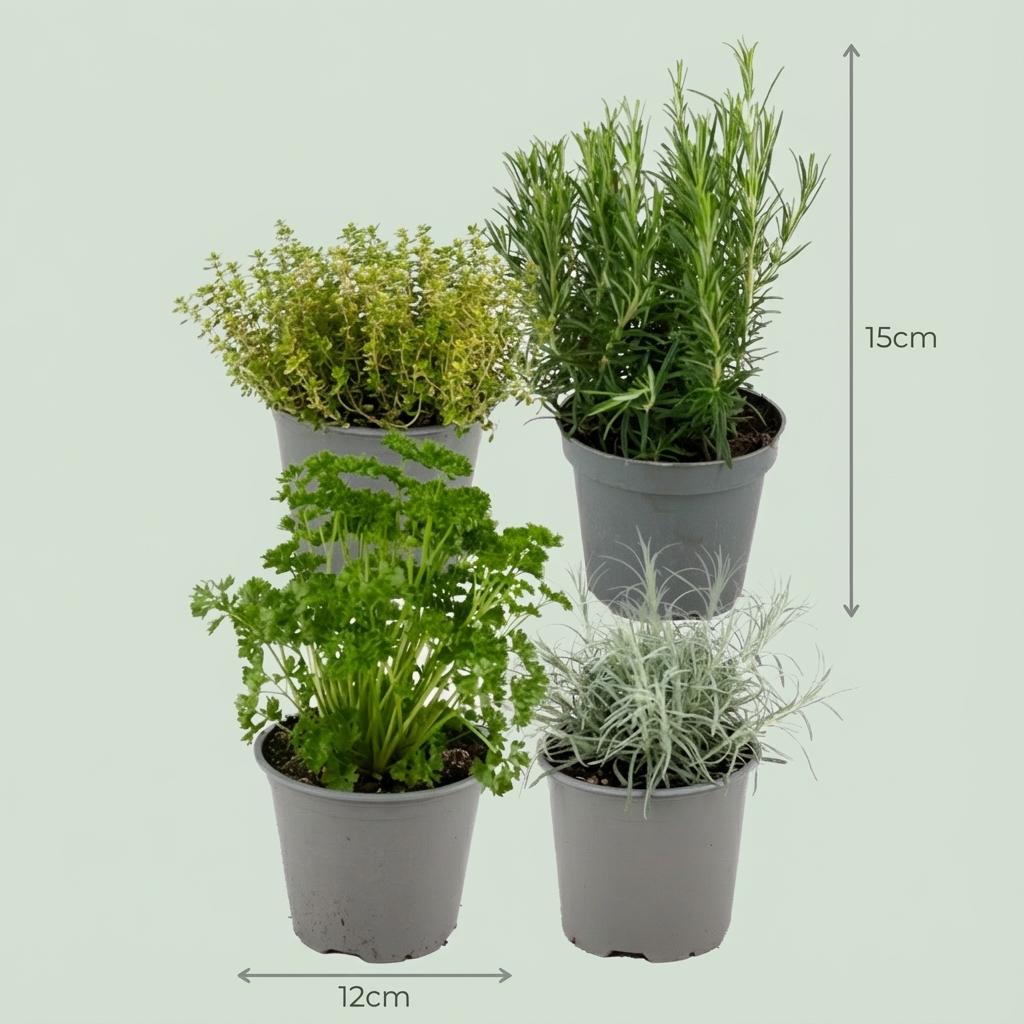 Mélange d'herbes italiennes - 8 pièces - Ø 12 cm - Hauteur : 12-15 cm