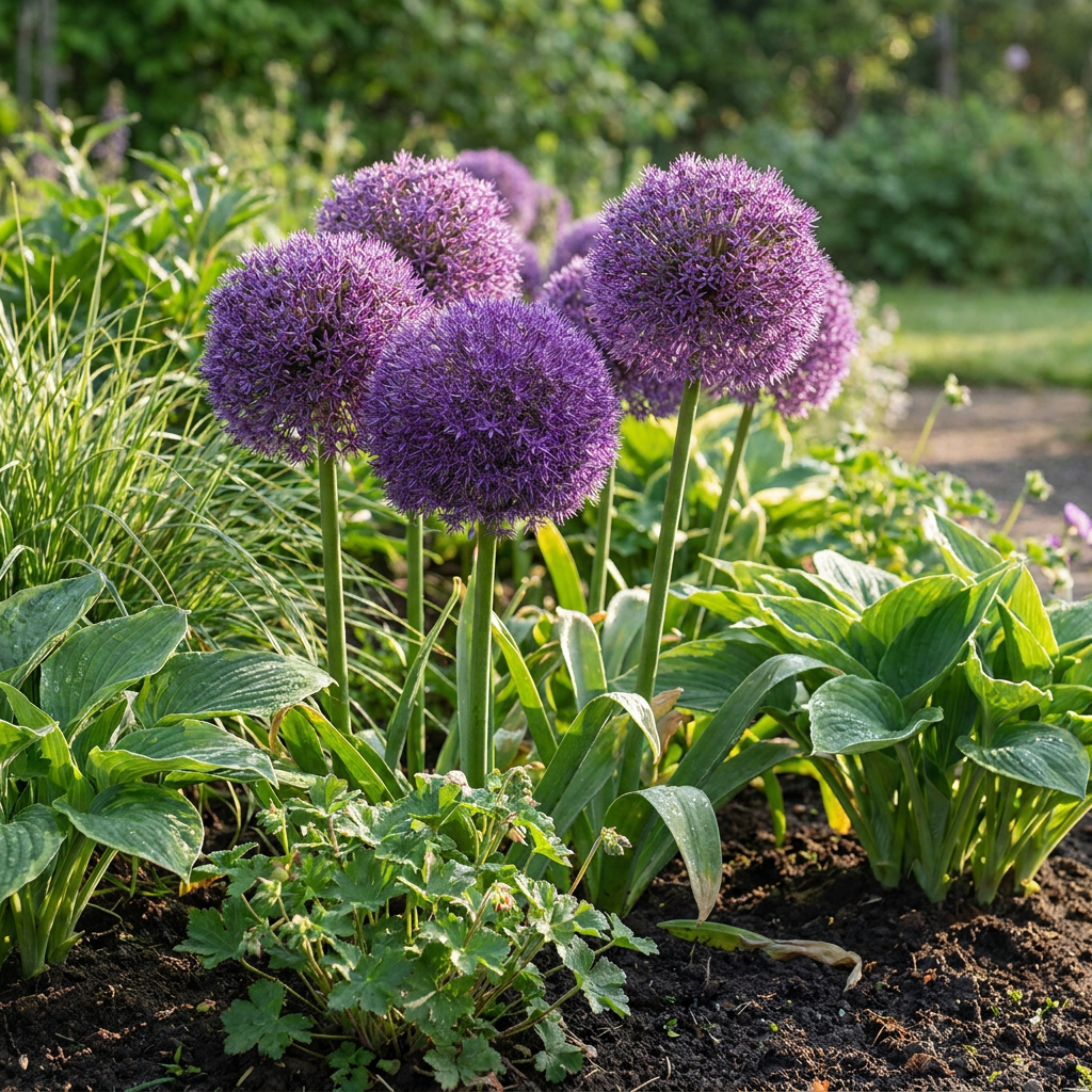 4x Allium Pinball Wizard - Sierui Tovenaarsbal - Paars - Zomerbloeier - Bolmaat 18/20