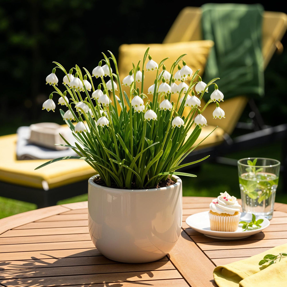 Green boutiQ - Bloembollen - Leucojum Aestivum - Kleur Wit - 20 stuks - Bolmaat 8/9 - XXL Pack