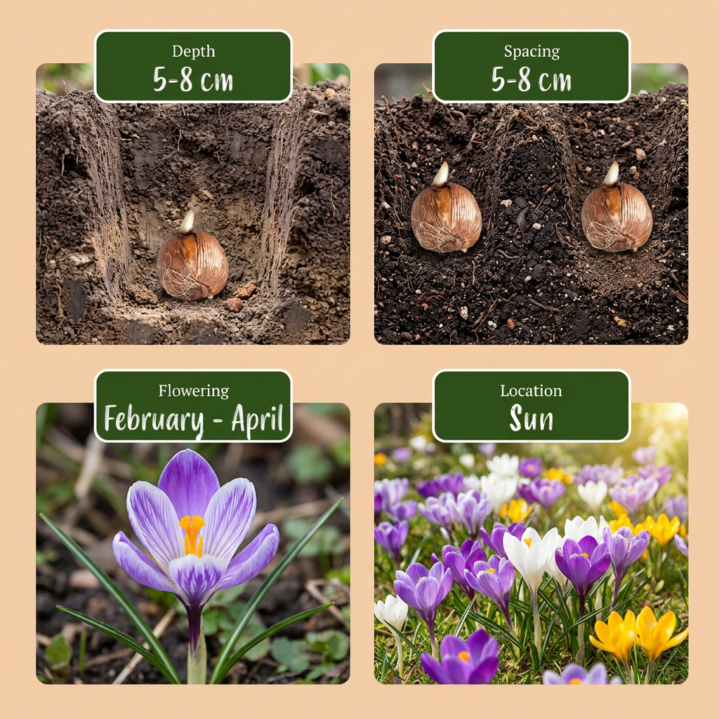 280x Crocus mix - Gemengde krokussen - Diversen - Verwilderingsbol - Bolmaat 7/8