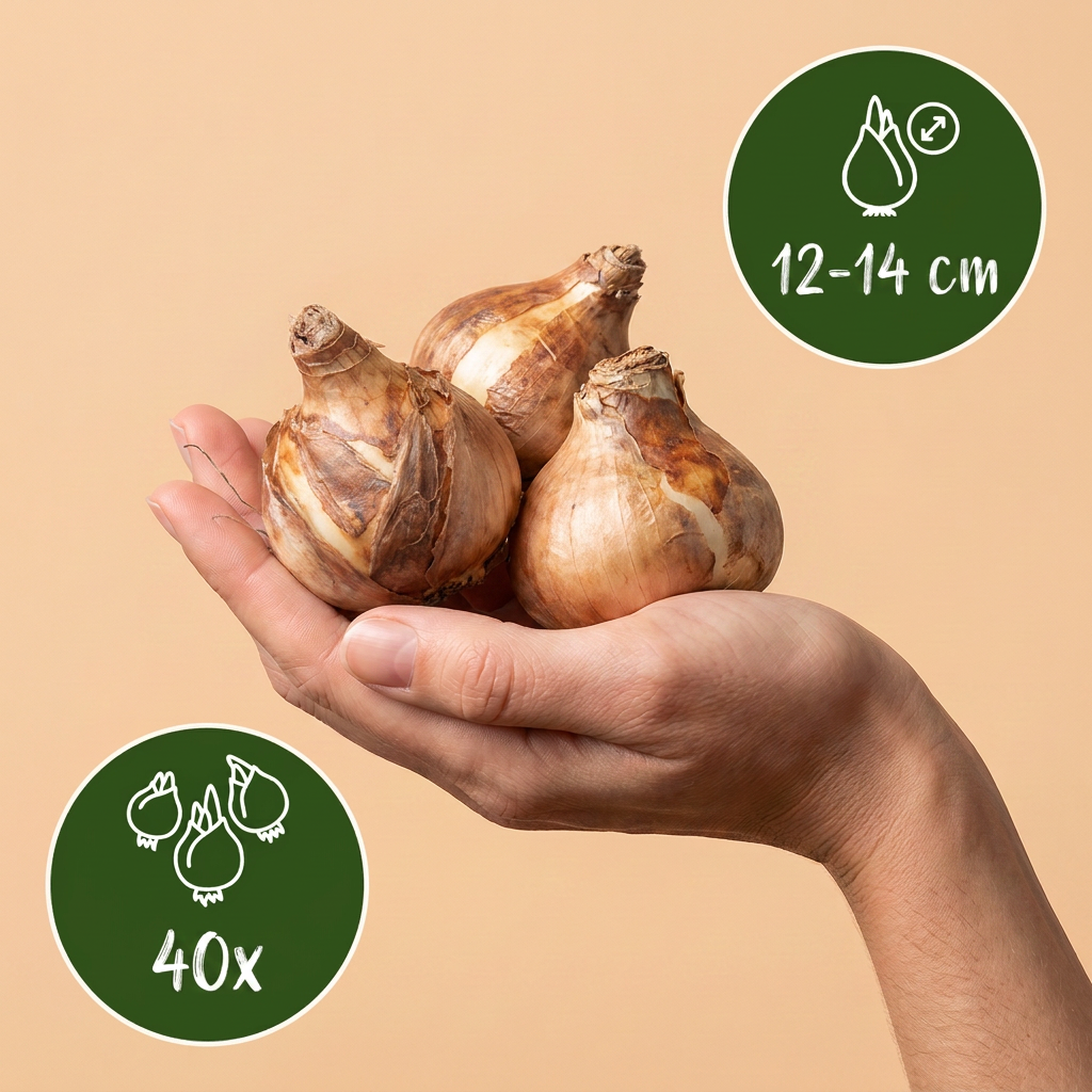 40x Narcissus Recurvus - Witte fakkelnarcis - Wit - Voorjaarsbloeier - Bolmaat 12/14