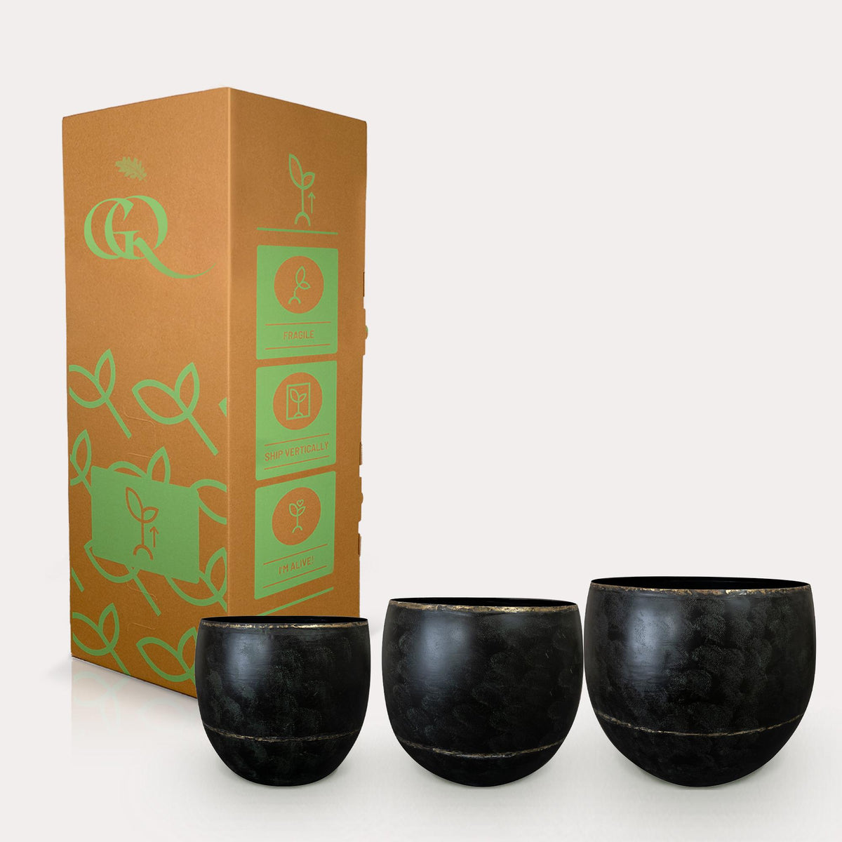 Pot - Noir - Belia vintage black - lot de 3