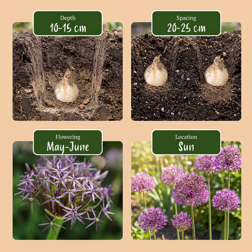 60x Allium Christophii - Sterrenlook - Paars - Zomerbloeier - Bolmaat 10/12