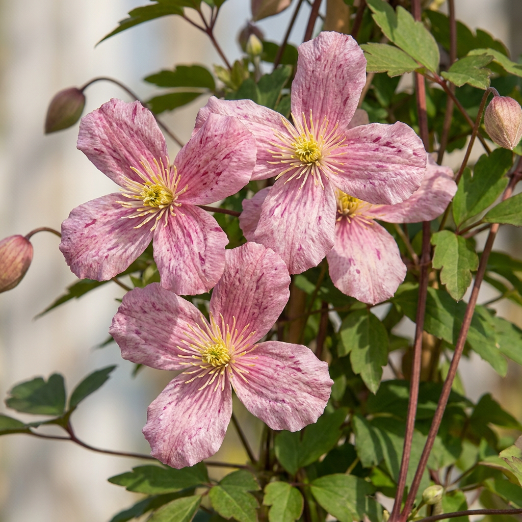 Clematis mont. 'Marjorie' - Mountain clematis 'Marjorie' - Pink - Climber - Ø9cm - ↕35cm