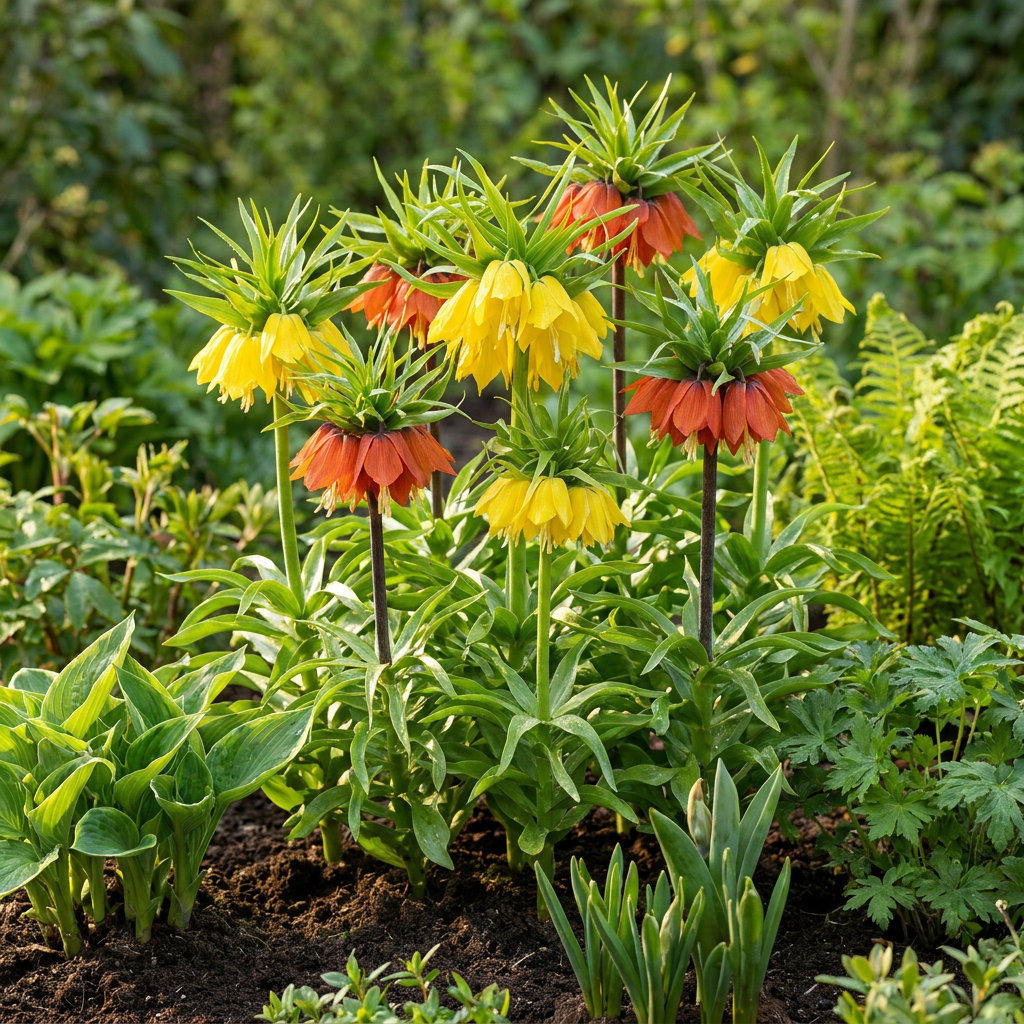 Green boutiQ - Bloembollen - Fritillaria Imperialis Mix - Kleur Geel en Oranje - 3 stuks - Bolmaat 18/20 - XXL Pack - foto 2