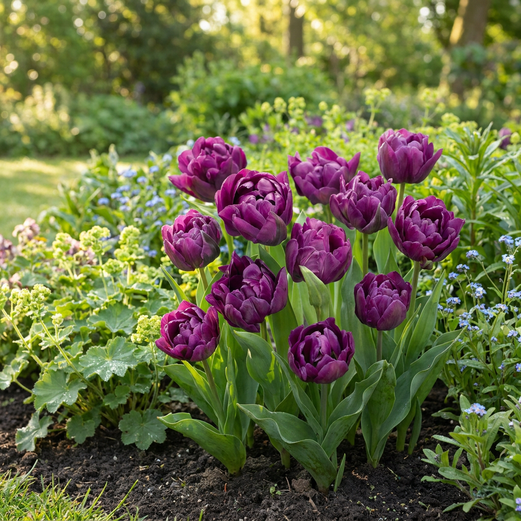 48x Tulipa Double Lilac - Dubbele lila tulp - Paars - Voorjaarsbloeier - Bolmaat 11/12