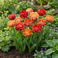 24x Tulipa Gudoshnik Double - Gevuldbloemige tulp Gudoshnik - Diversen - Voorjaarsbloeier - Bolmaat 11/12