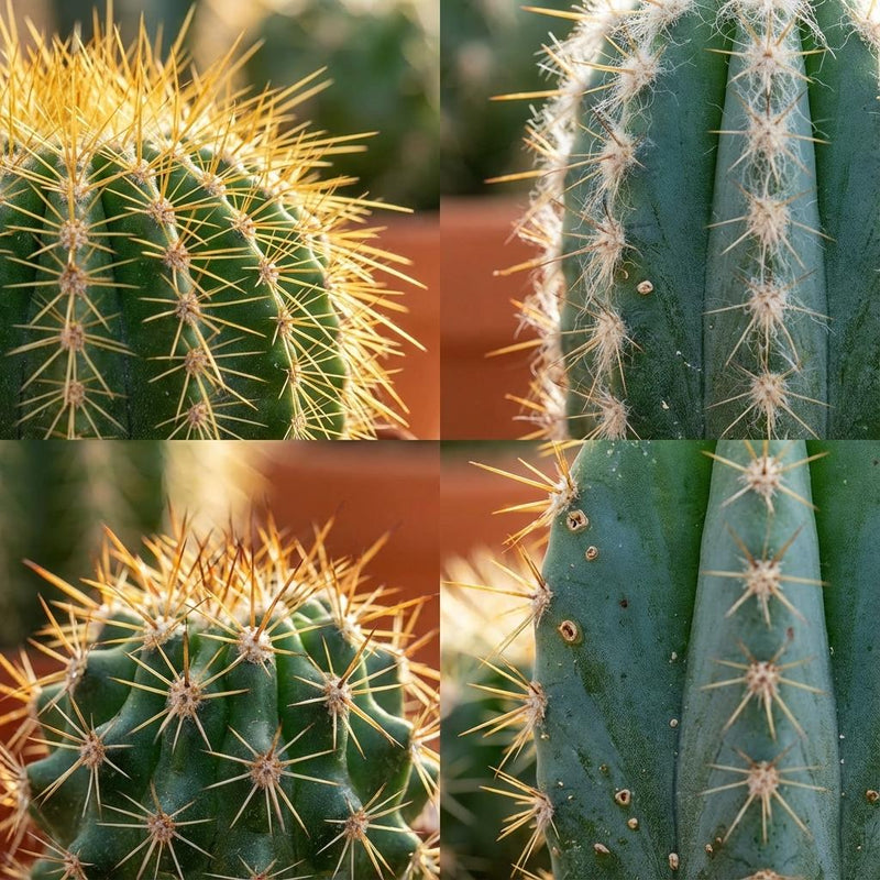 Mini Cactus Mix - 3 Stuks - Ø 8,1 cm - Hoogte: 5-10 cm - Terracotta Potten