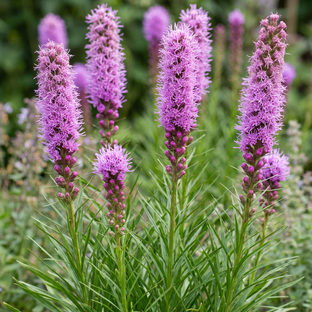 Green boutiQ - Stauden - Liatris spicata - Prachtscharte - Bienen- und Schmetterlingsmagnet - Lila - 24 Pflanzen - Topf 11cm - Höhe 15-25cm
