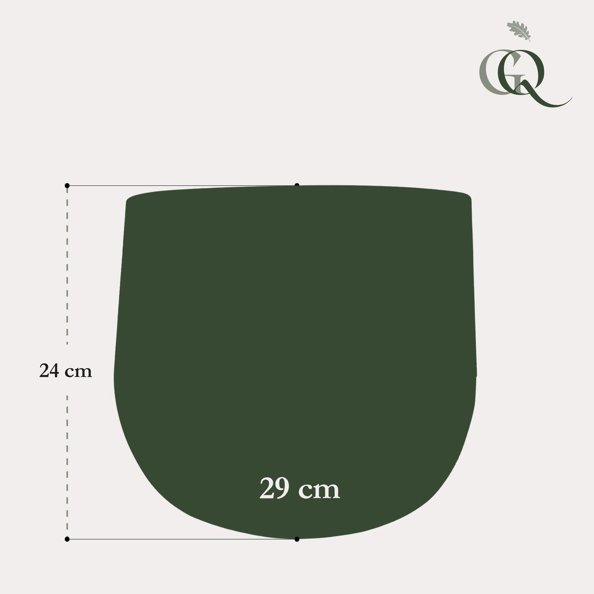 Pot - Cuivre - Elisa vintage green - M - H24 L29