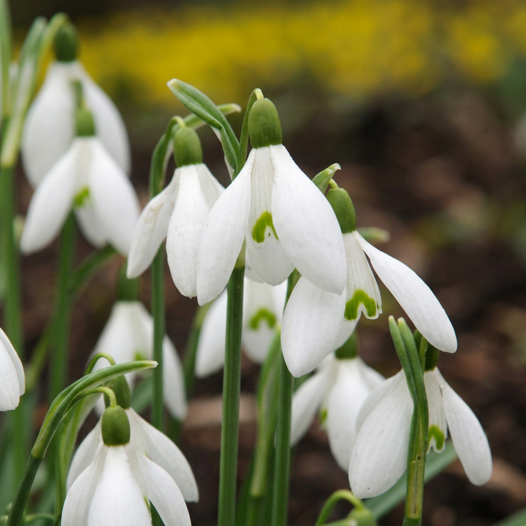 100x Galanthus Elwesii - Grote sneeuwklokje - Wit - Voorjaarsbloeier - Bolmaat 5/6