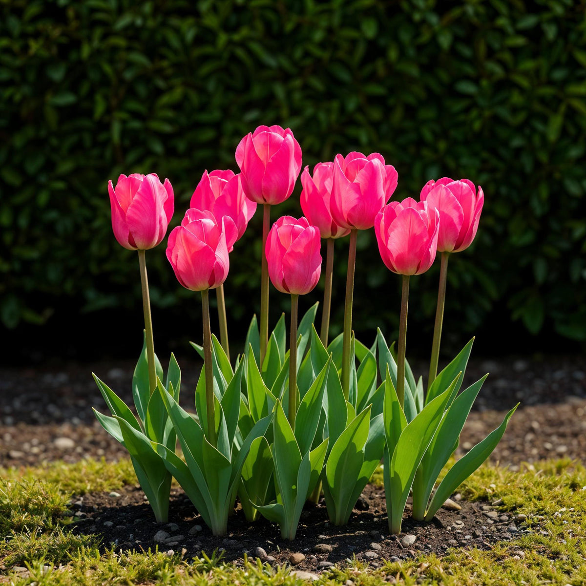 Green boutiQ - Bloembollen - Tulp Triumph Pink - Kleur Roze - 15 stuks - Bolmaat 11/12 - XXL Pack