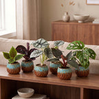 6x Baby Jungle Mix - Various colours - Tropical - incl. Copper Reef - Ø6cm - ↕10-15cm