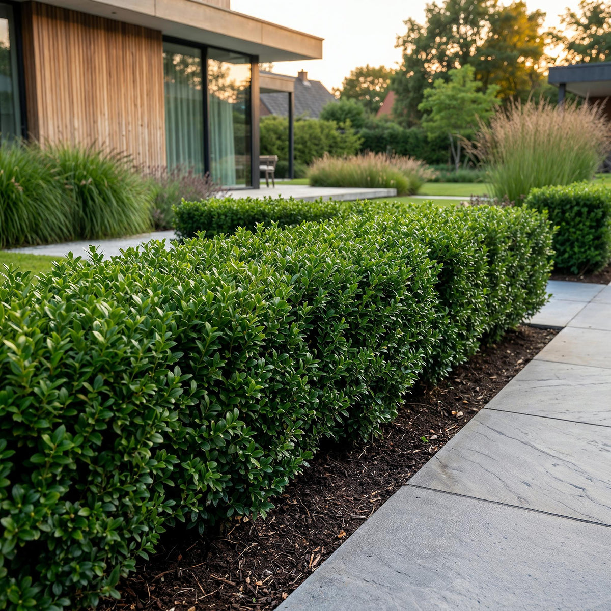 Green boutiQ - 40x Ilex crenata Stokes - Japanse Hulst - Haagplanten - Groenblijvend - Groen - Pot 9cm - Hoogte 20-30cm