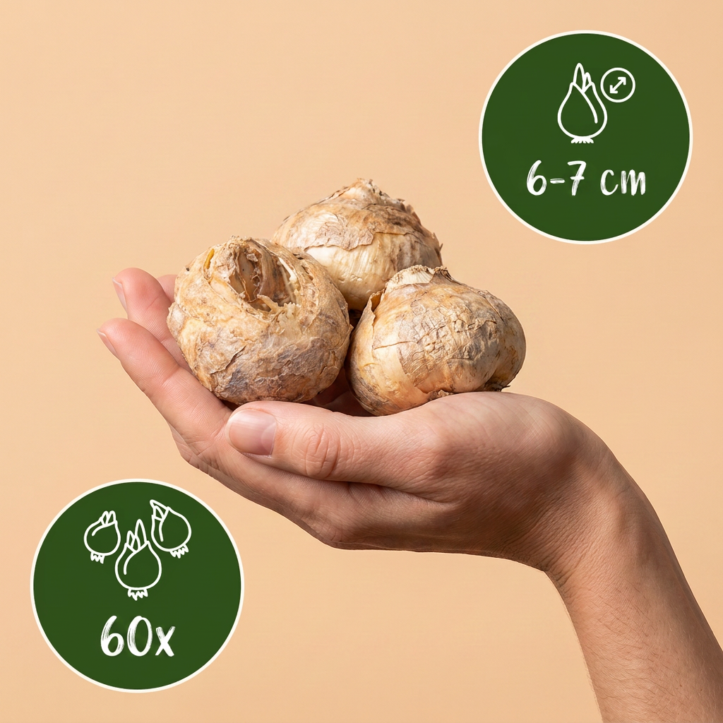60x Fritillaria Meleagris Mix - Kievitsbloem mix - Paars en Wit - Verwilderingsbol - Bolmaat 6/7