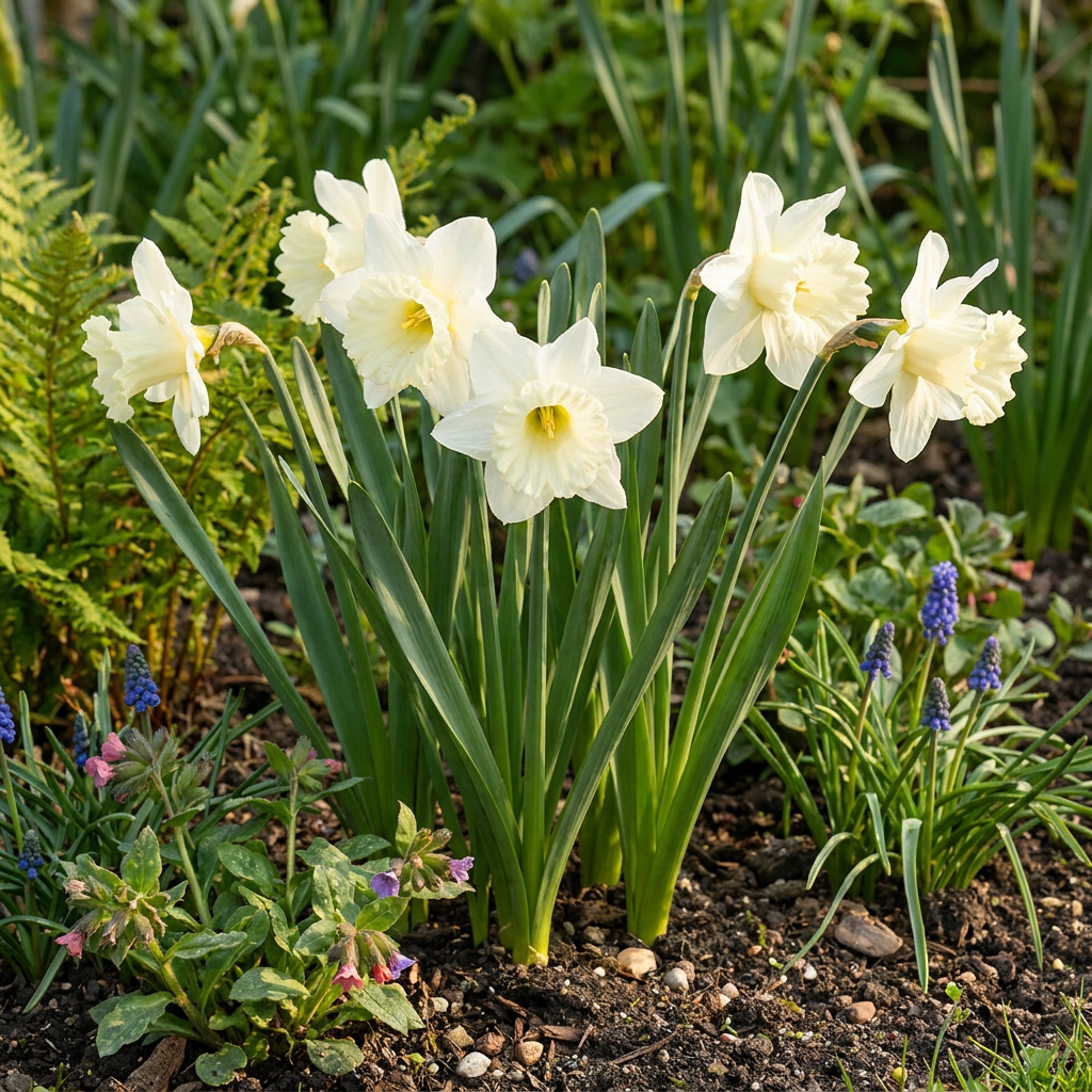 120x Narcissus Mount Hood - Trompetnarcis - Wit - Voorjaarsbloeier - Bolmaat 10/12