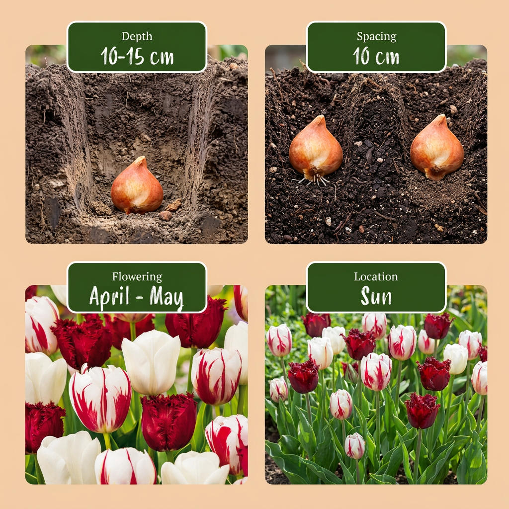 60x Tulipa Dutch Design - Tulp Dutch Design - Roze en Wit - Voorjaarsbloeier - Bolmaat 11/12