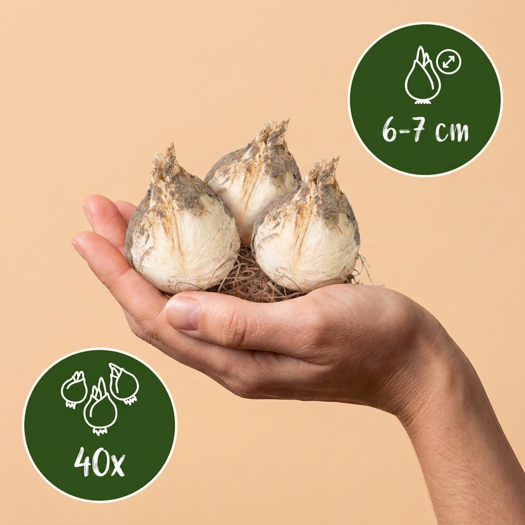 40x Allium Ping Pong - Sierui Ping Pong - Wit - Zomerbloeier - Bolmaat 6/7