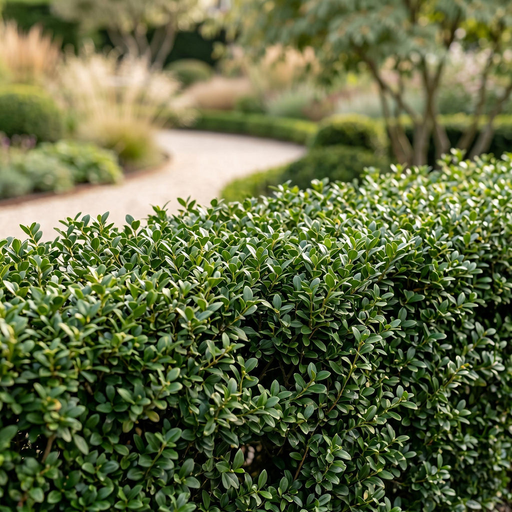 Green boutiQ - 40x Ilex crenata Stokes - Japanische Stechpalme - Heckenpflanzen - Immergrün - Grün - Topf 9cm - Höhe 20-30cm